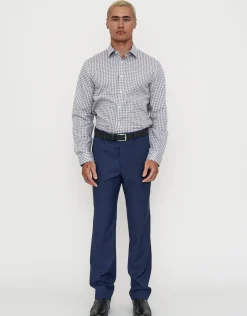 Check Dress Shirt in Light Grey