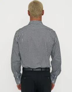 Check Dress Shirt in Light Grey
