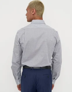 Check Dress Shirt in Light Grey