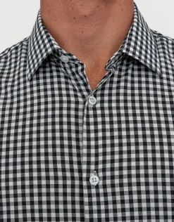 Check Dress Shirt in Light Grey