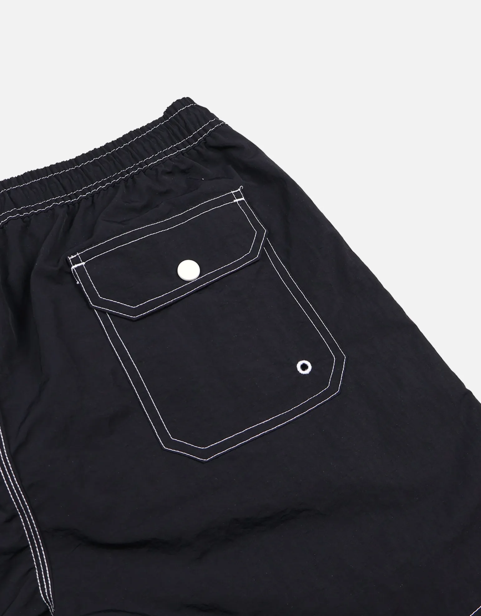 Contrast Stitch Swim Shorts in Azure Blue