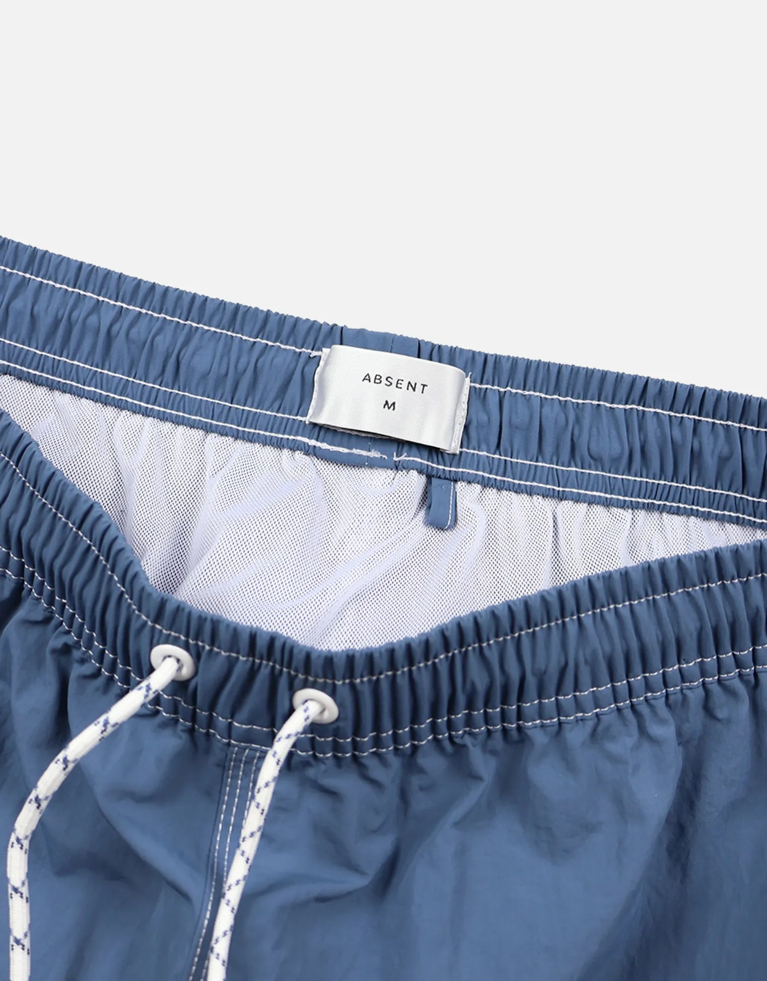 Contrast Stitch Swim Shorts in Azure Blue