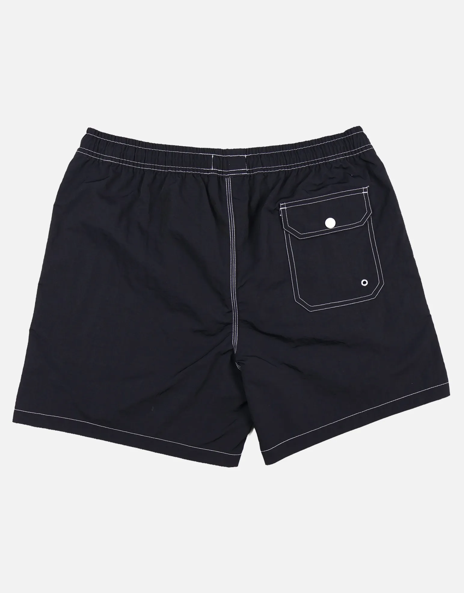 Contrast Stitch Swim Shorts in Azure Blue