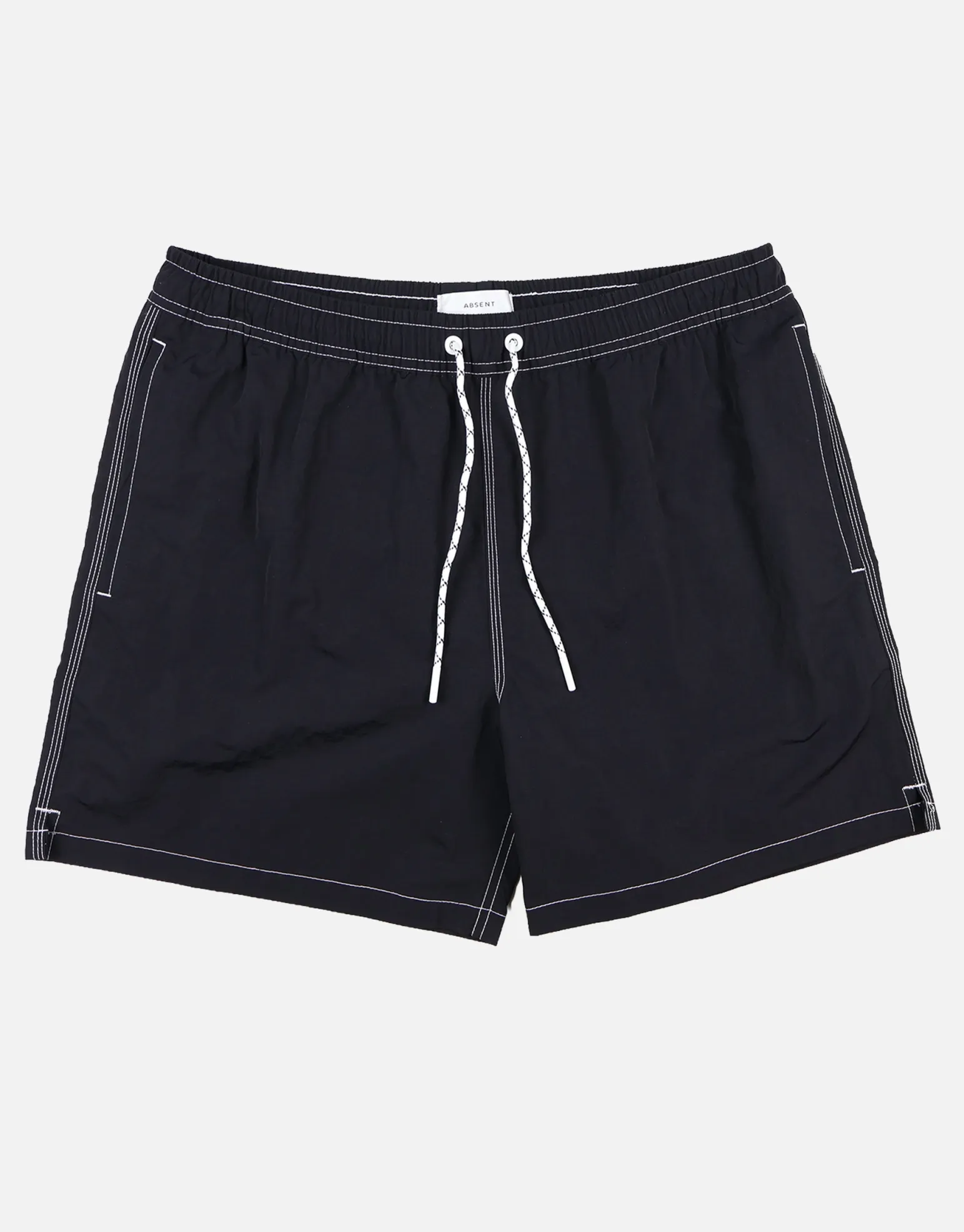 Contrast Stitch Swim Shorts in Azure Blue