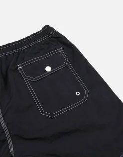 Contrast Stitch Swim Shorts in Khaki