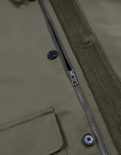 Cord Collar Field Jacket in Khaki