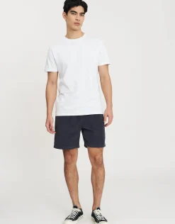 Cord Elastic Waist Walk Shorts in Lt Grey