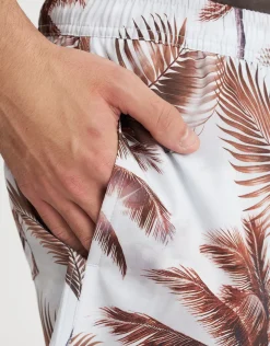 Corsica Palms Swim Shorts in Chocolate