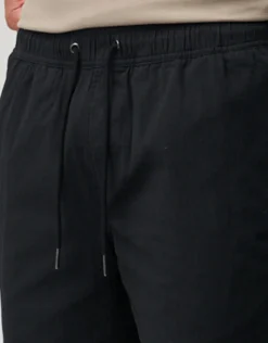 Crinkle Texture Elastic Waist Shorts in Charcoal