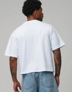 Cropped Relaxed Fit T Shirt in White
