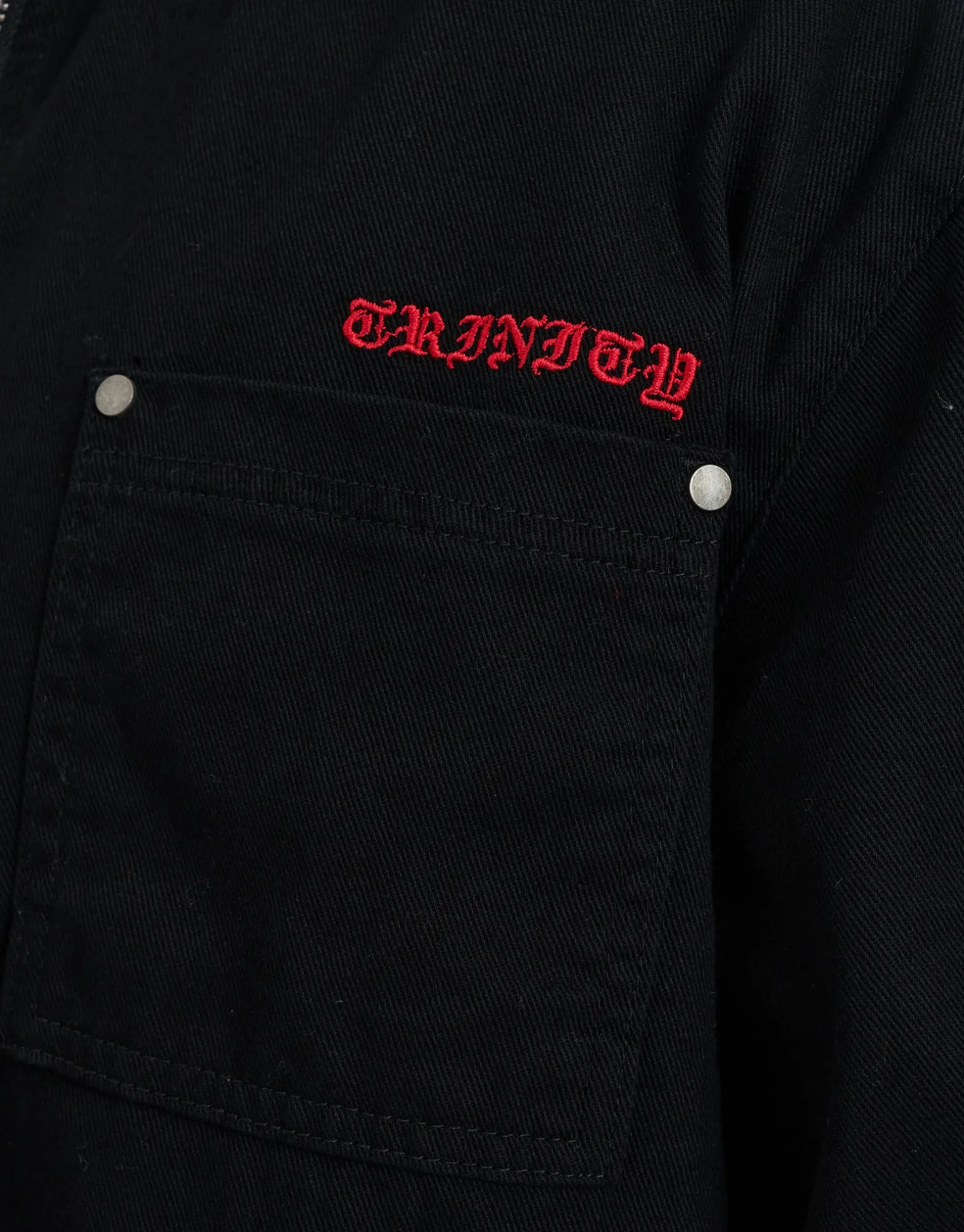 Cropped Zip Up Short Sleeve Shirt in Black