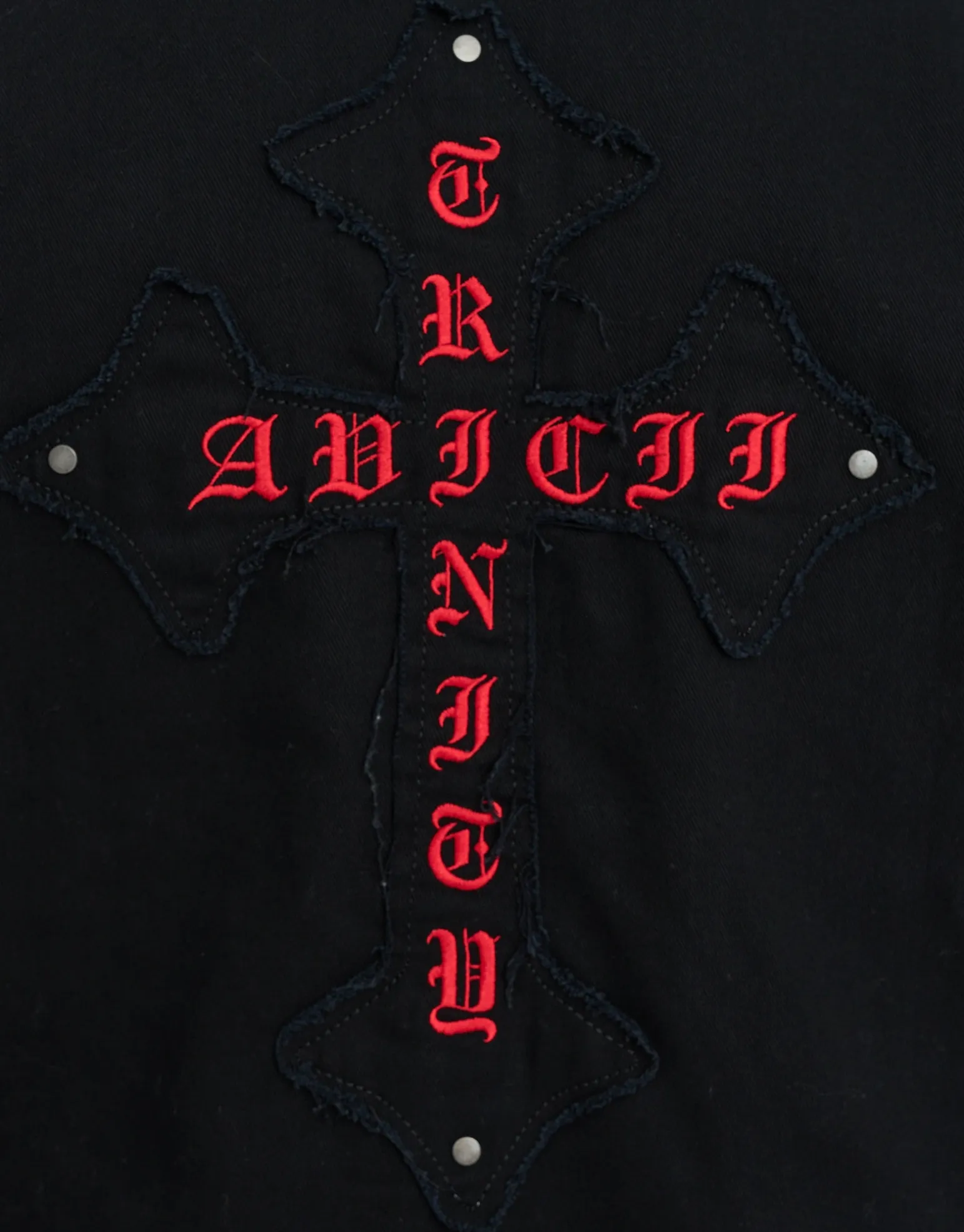 Cropped Zip Up Short Sleeve Shirt in Black