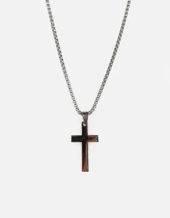 Cross Pendant Chain in Silver