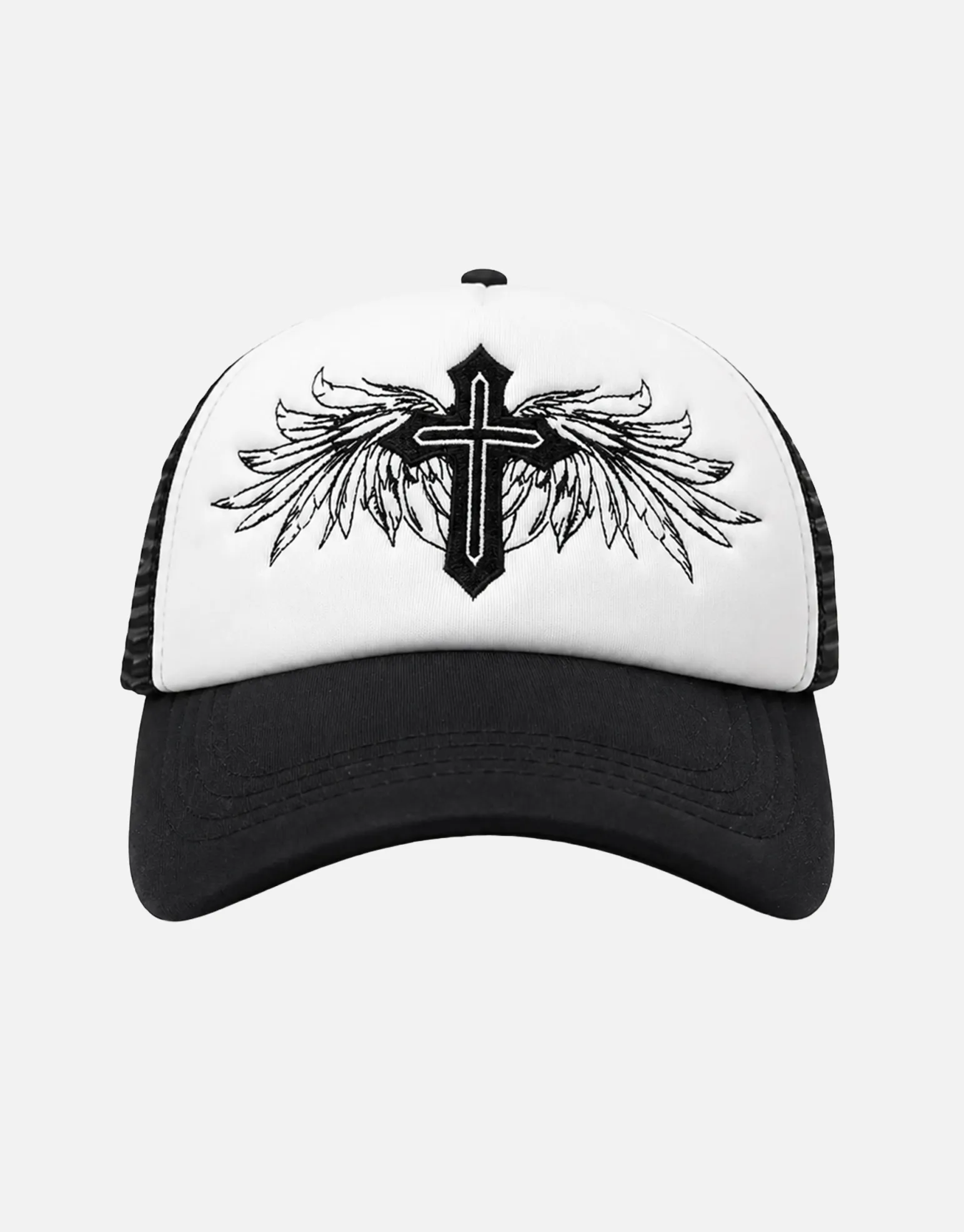 Cross Trucker Cap in White