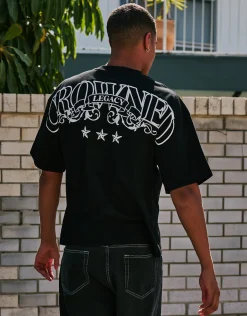 Crowned Legacy Box Fit T Shirt in Moon