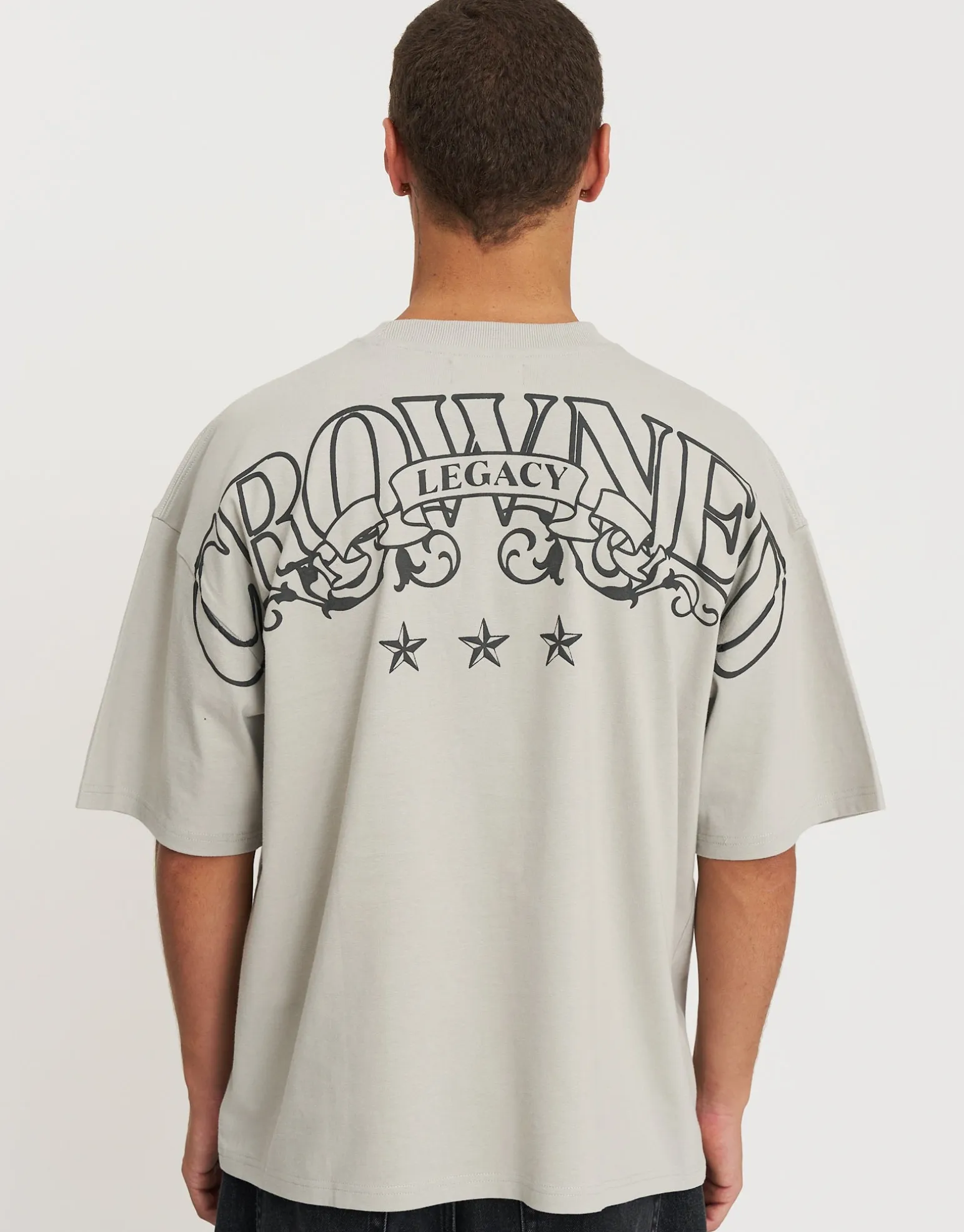 Crowned Legacy Box Fit T Shirt in Moon