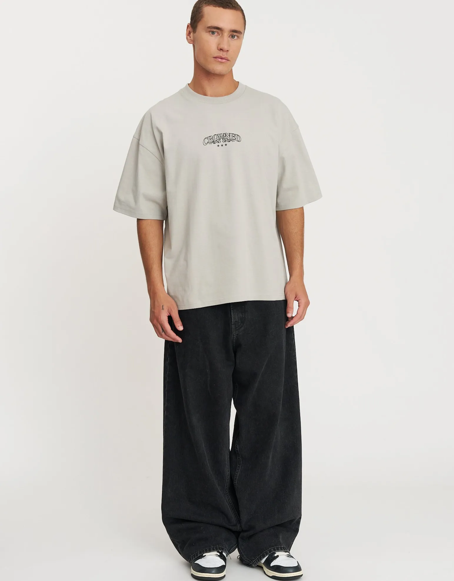 Crowned Legacy Box Fit T Shirt in Moon