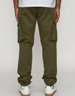 Cuffed Cargo Joggers in Black