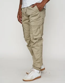 Cuffed Cargo Joggers in Black