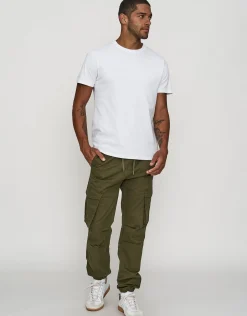 Cuffed Cargo Joggers in Khaki