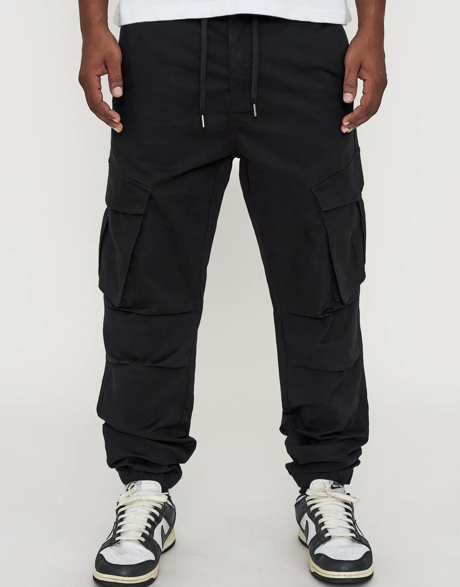Cuffed Cargo Joggers in Khaki