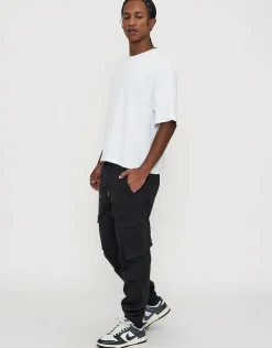 Cuffed Cargo Joggers in Stone
