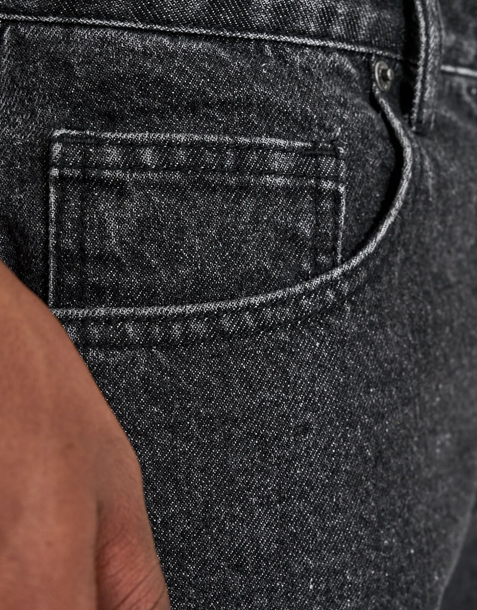 Cult Customs Baggy Fit Jeans in Washed Black
