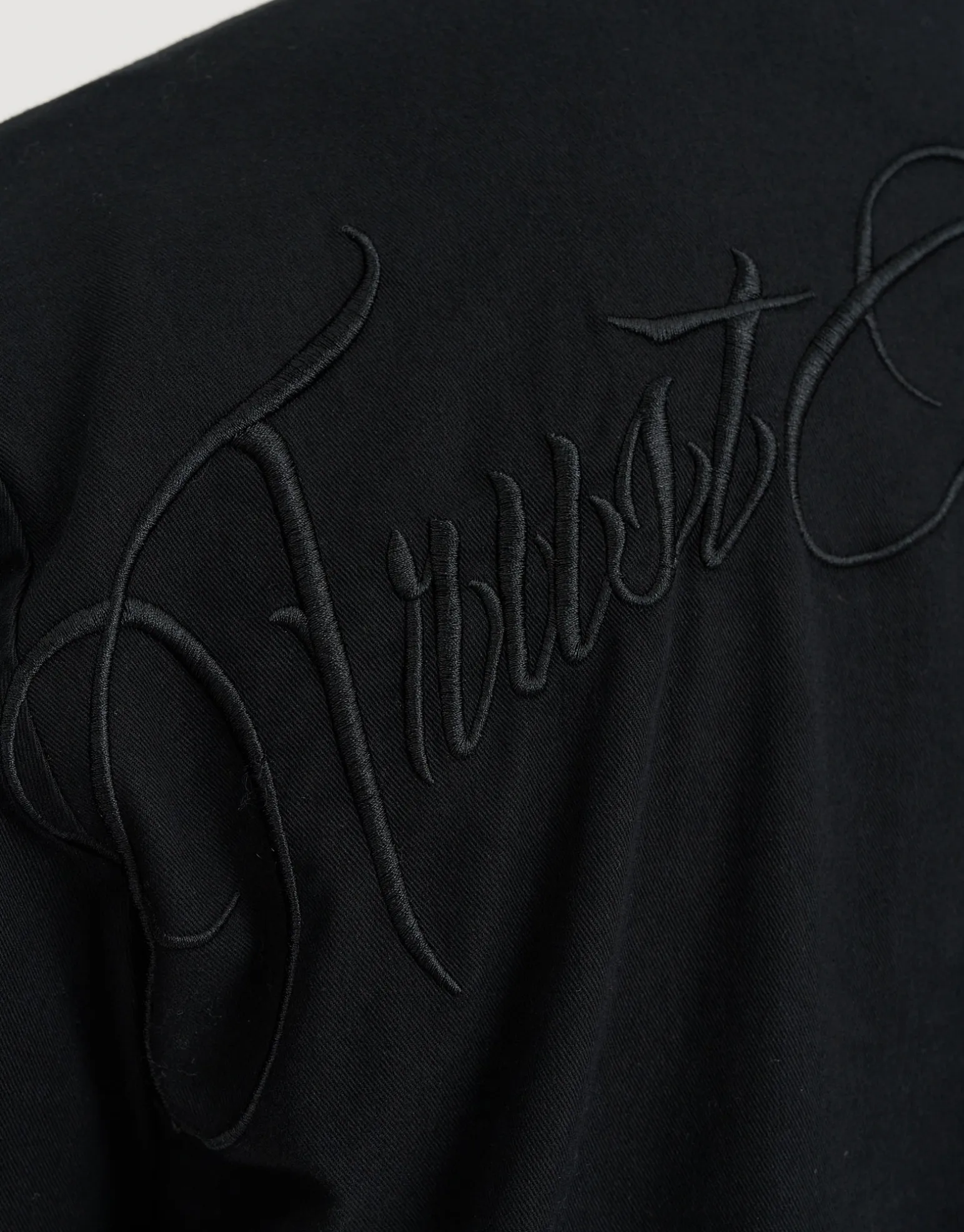 Dark Rose Short Sleeve Shirt in Black