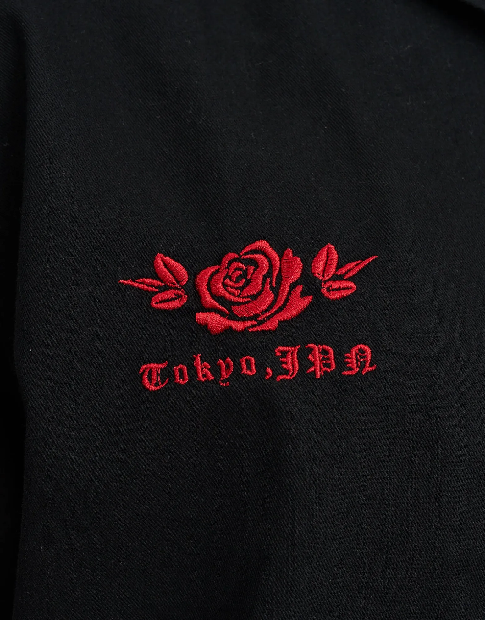 Dark Rose Short Sleeve Shirt in Black