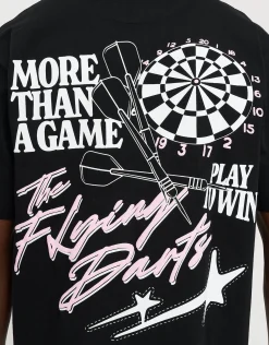 Darts Relaxed Fit T Shirt in Black