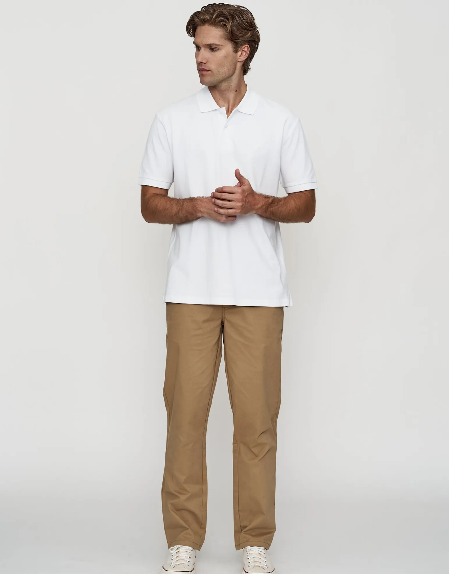 Delta Standard Fit Chinos in Stone