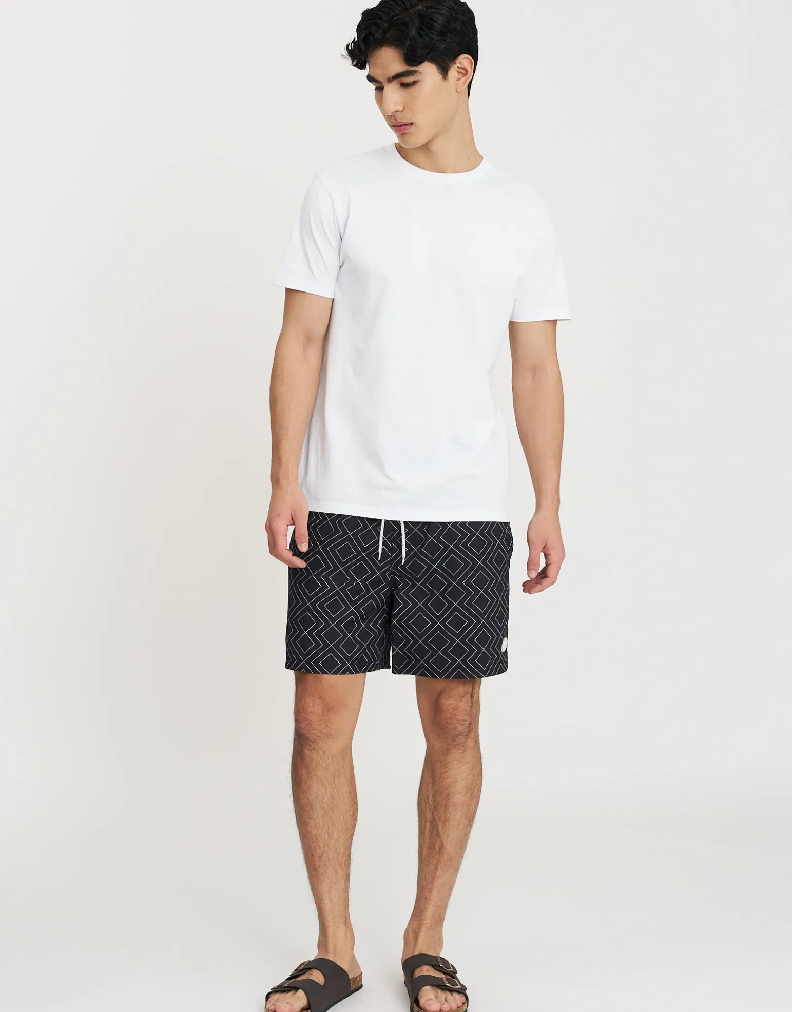 Diamond Swim Shorts in Black