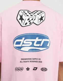 Dice Box Tee in Pink Glow