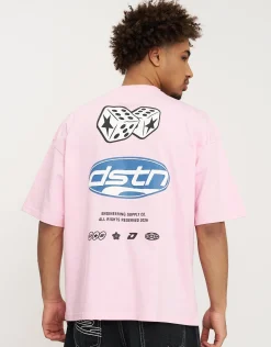 Dice Box Tee in Pink Glow