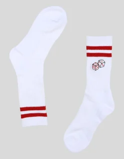 Dice Crew Sock in White