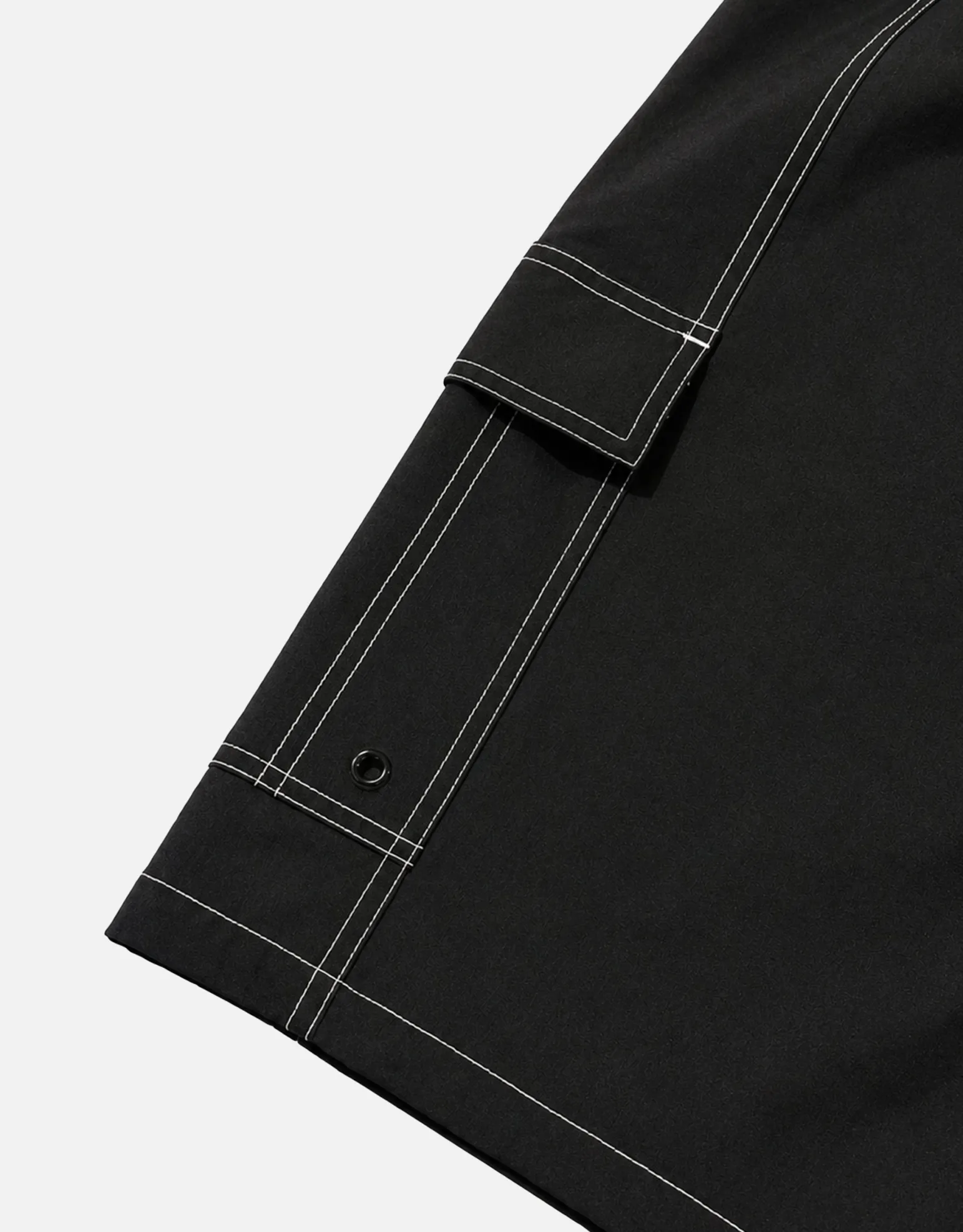 Distortion Cargo Swim Shorts in Black