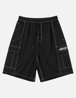 Distortion Cargo Swim Shorts in Obsidian Blue