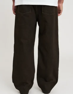 Distortion Debossed Baggy Jean in Brown Fade