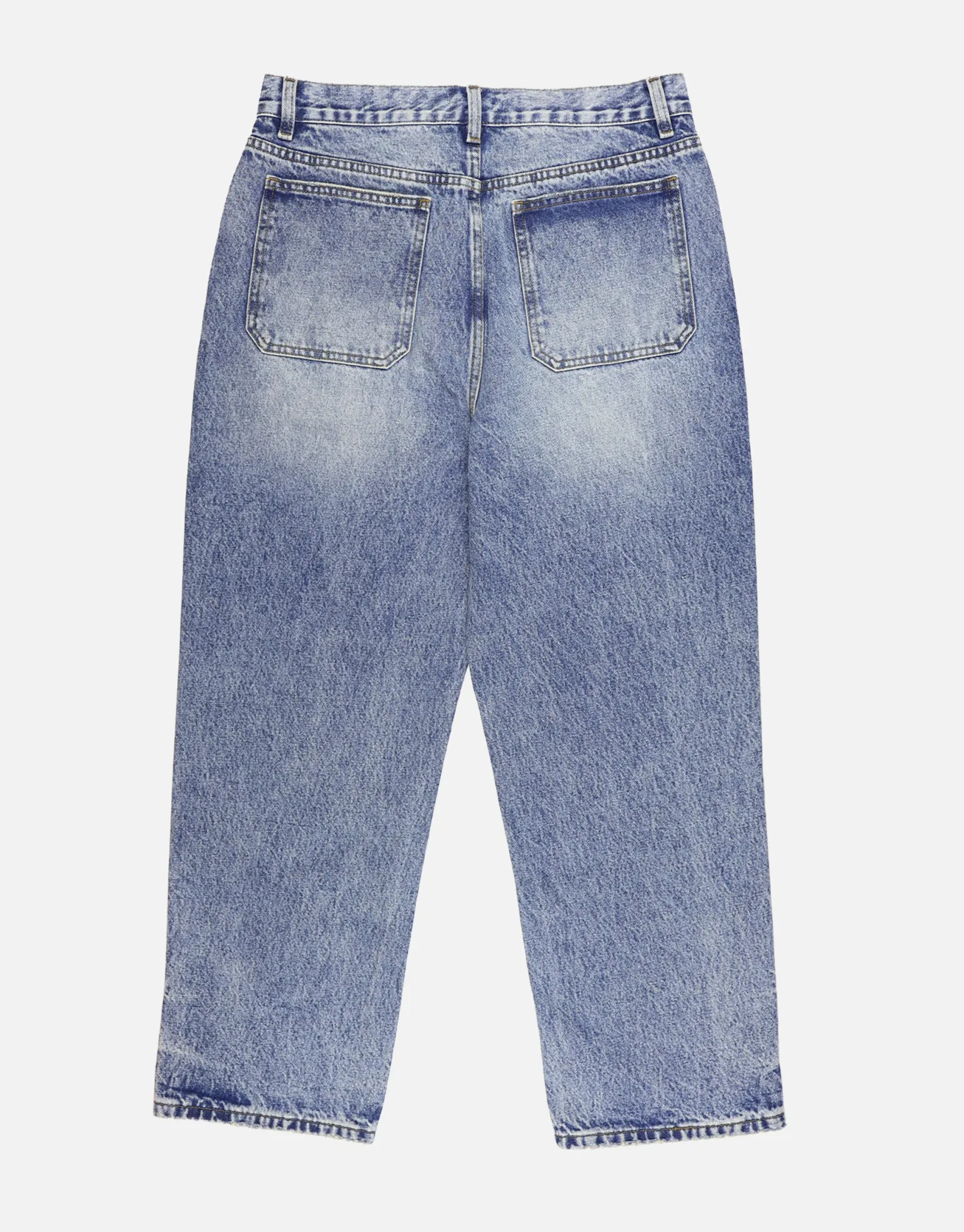 Distressed Baggy Fit Jeans in Acid Wash Blue