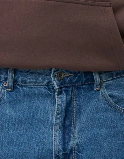 Distressed Baggy Fit Jeans in Acid Wash Blue