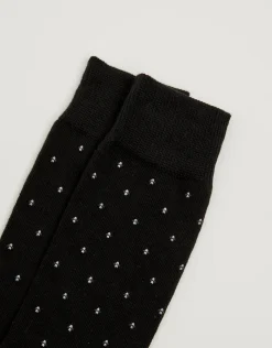 Ditsy Dress Socks in Black