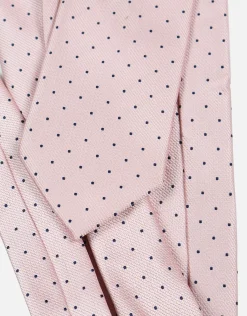 Dot Textured Slim Tie in Black