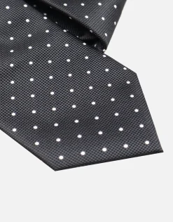 Dot Textured Slim Tie in Burgundy