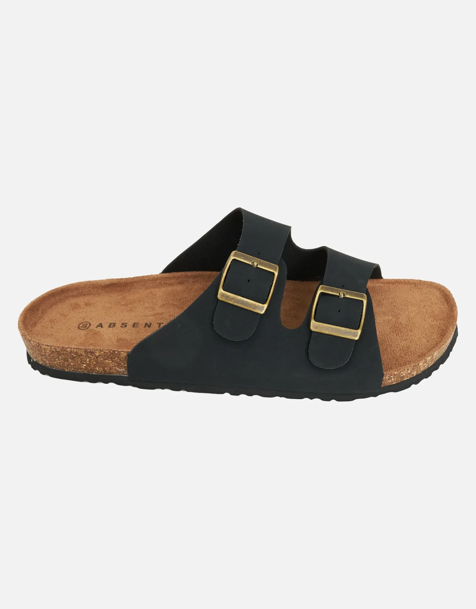 Double Strap Sandals in Black
