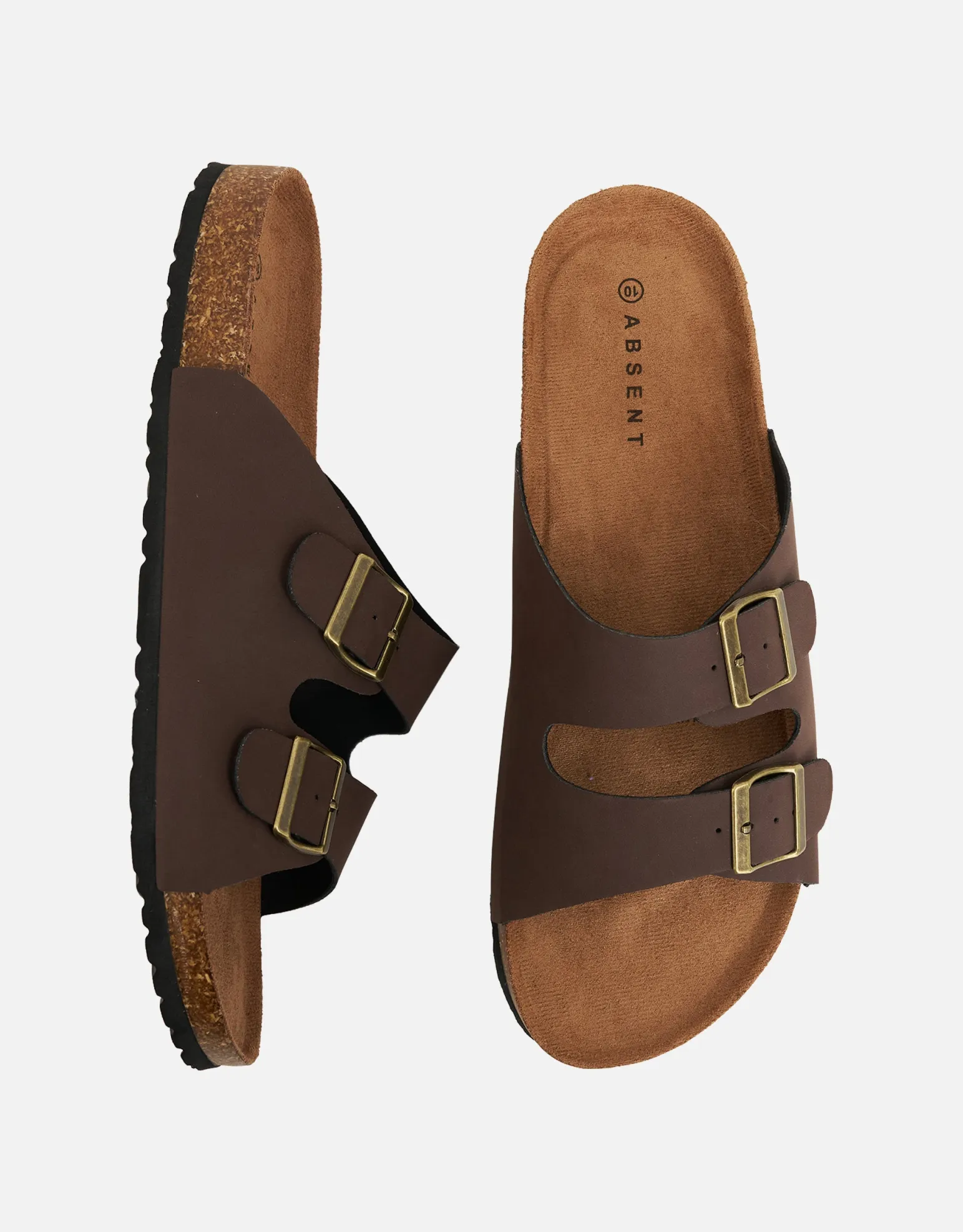 Double Strap Sandals in Black