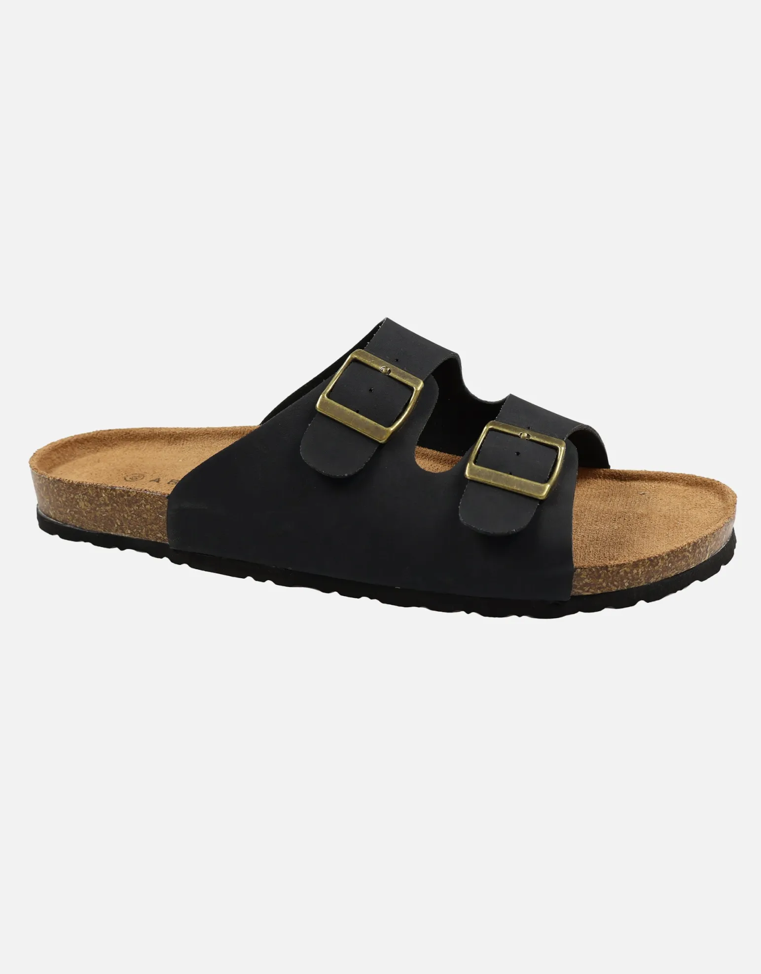 Double Strap Sandals in Black