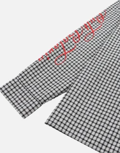 Dragon Check Long Sleeve Shirt in Black Check