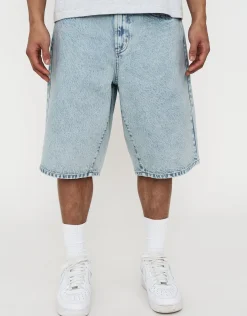 Dragons Embroidered Baggy Fit Jorts in Washed Black