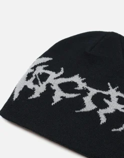 Dragon Skull Beanie in Charcoal