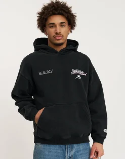 Drift Mode Hoodie in Washed Black